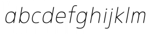 Noyh Slim Rounded ExtraLight Italic Font LOWERCASE