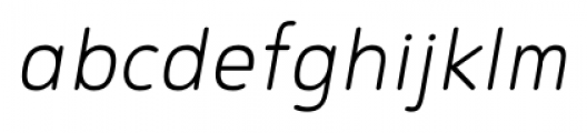 Noyh Slim Rounded Light Italic Font LOWERCASE