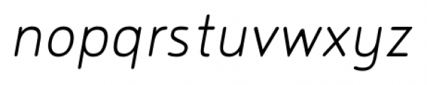 Noyh Slim Rounded Light Italic Font LOWERCASE