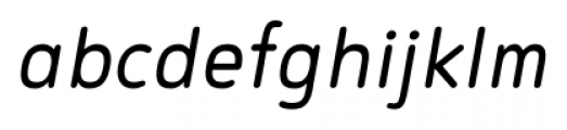 Noyh Slim Rounded SemiLight Italic Font LOWERCASE