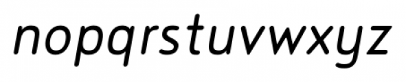 Noyh Slim Rounded SemiLight Italic Font LOWERCASE