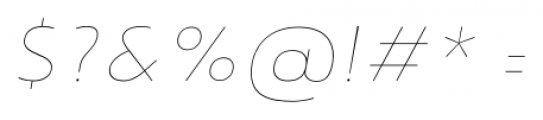 Noyh Slim Thin Italic Font OTHER CHARS