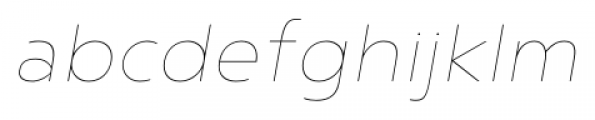 Noyh Thin Italic Font LOWERCASE