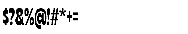 NoMo Sans Condensed Font OTHER CHARS