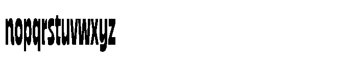NoMo Sans No Mo Sans Extra Condensed Font LOWERCASE