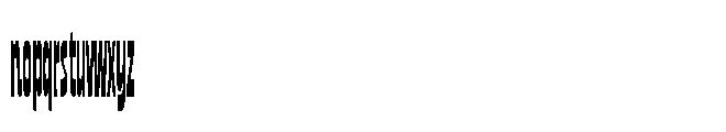 NoMo Sans No Mo Sans Ultra Condensed Font LOWERCASE