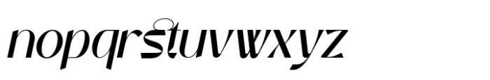 Noaction Italic Font LOWERCASE