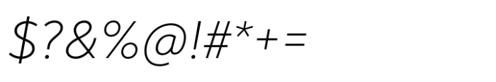Noah Grotesque Light Italic Font OTHER CHARS