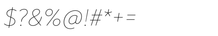 Noah Grotesque Thin Italic Font OTHER CHARS