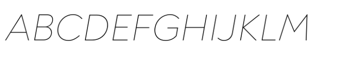 Noah Grotesque Thin Italic Font UPPERCASE