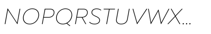 Noah Grotesque Ultra Light Italic Font UPPERCASE