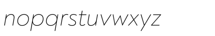 Noah Text Ultra Light Italic Font LOWERCASE