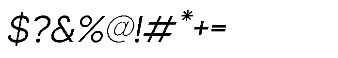 Noar Light Italic Font OTHER CHARS