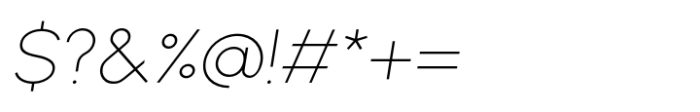Nobel Uno Thin Italic Font OTHER CHARS