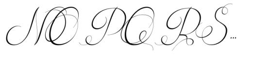 Noble Flourish Script Font UPPERCASE