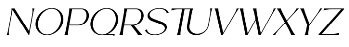 Noble Type Extra Light Italic Font UPPERCASE