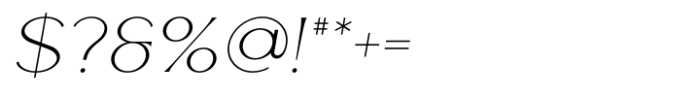 Noble Type Thin Italic Font OTHER CHARS