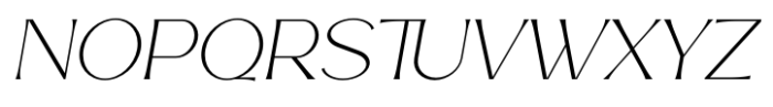 Noble Type Thin Italic Font UPPERCASE