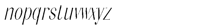 Noctaire Italic Font LOWERCASE