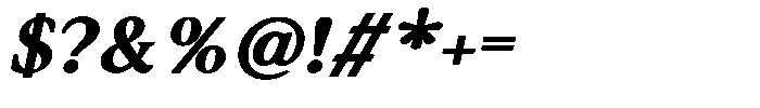 Noctera Black Italic Font OTHER CHARS