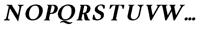 Noctera Black Italic Font UPPERCASE