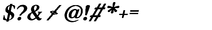 Noctera Bold Italic Font OTHER CHARS
