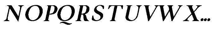 Noctera Bold Italic Font UPPERCASE
