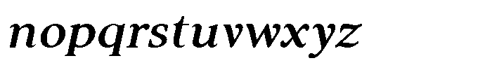 Noctera Bold Italic Font LOWERCASE