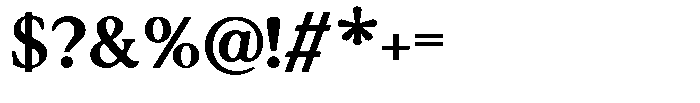 Noctera Bold Font OTHER CHARS