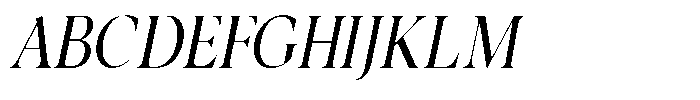Noctera Extra Light Italic Font UPPERCASE