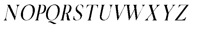 Noctera Extra Light Italic Font UPPERCASE