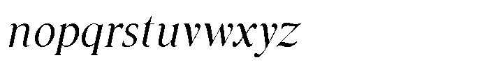 Noctera Extra Light Italic Font LOWERCASE