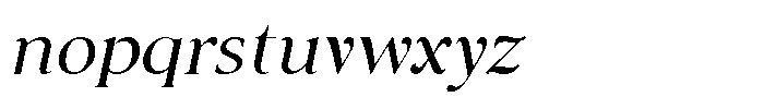 Noctera Italic Font LOWERCASE