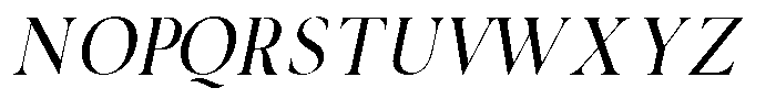 Noctera Light Italic Font UPPERCASE