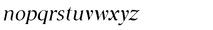 Noctera Light Italic Font LOWERCASE