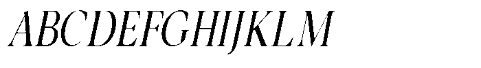 Noctera Thin Italic Font UPPERCASE