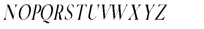 Noctera Thin Italic Font UPPERCASE