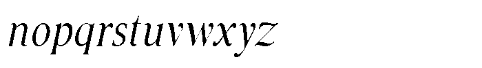 Noctera Thin Italic Font LOWERCASE