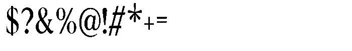 Noctera Thin Font OTHER CHARS