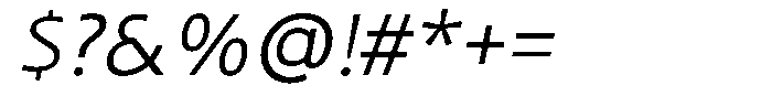 Noctiluca Light Italic Font OTHER CHARS