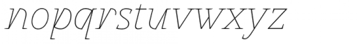 Noctis Thin Italic Font LOWERCASE