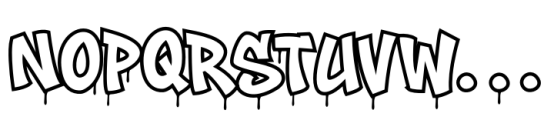 Noctra Drip Melt Font UPPERCASE