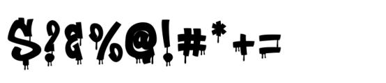 Noctra Drip Solid Melt Font OTHER CHARS