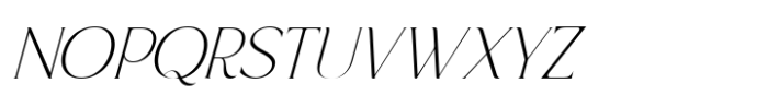 Nocturnal Thin Oblique Font UPPERCASE