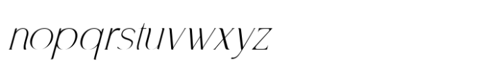Nocturnal Thin Oblique Font LOWERCASE