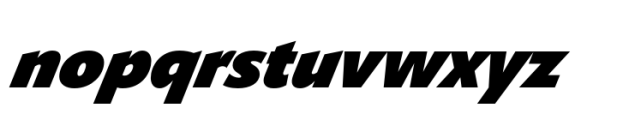 Nocturne Sans Black Italic Font LOWERCASE