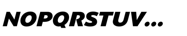 Nocturne Sans Extra Bold Italic Font UPPERCASE