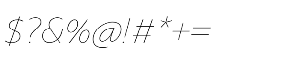 Nocturne Sans Hairline Italic Font OTHER CHARS