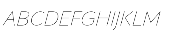 Nocturne Sans Hairline Italic Font UPPERCASE