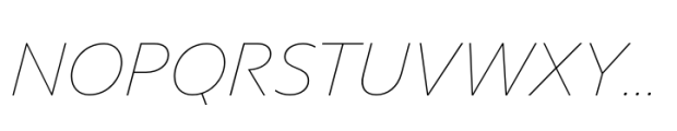 Nocturne Sans Hairline Italic Font UPPERCASE